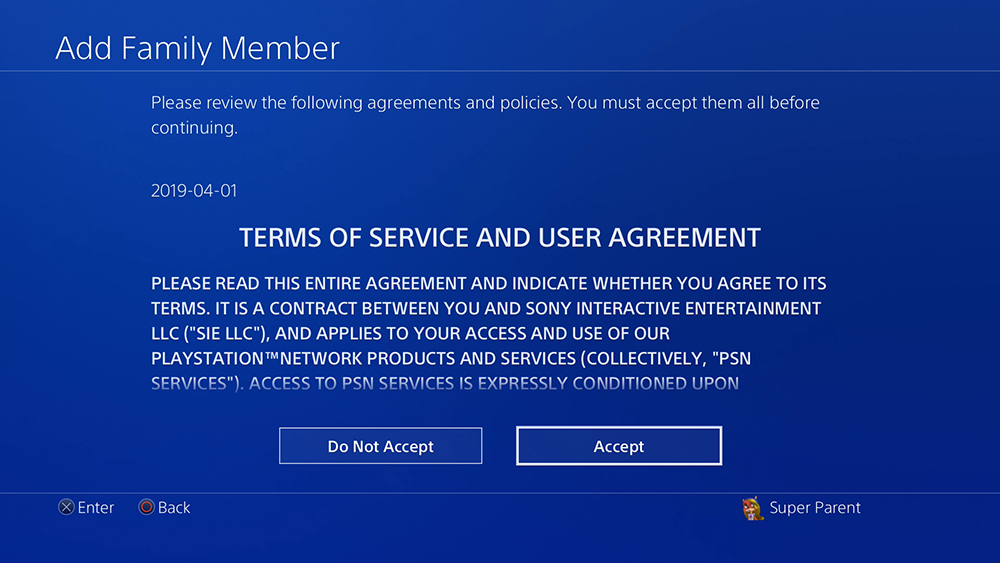 playstation network account settings