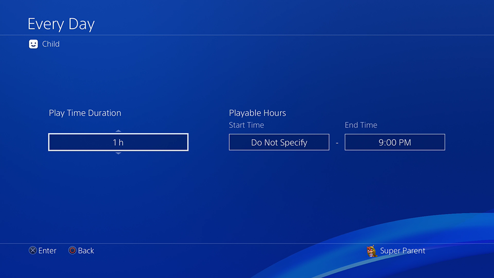 how to set restrictions on ps4