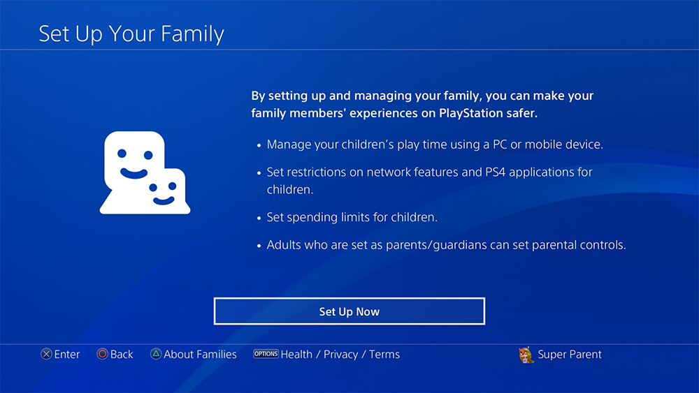 playstation account setting